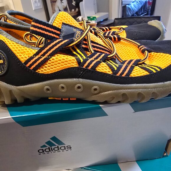 Adidas US 10.5 Men Water Moc Orange/Black Outdoors Adventure Mesh EQT IH8661 New - Picture 5 of 15